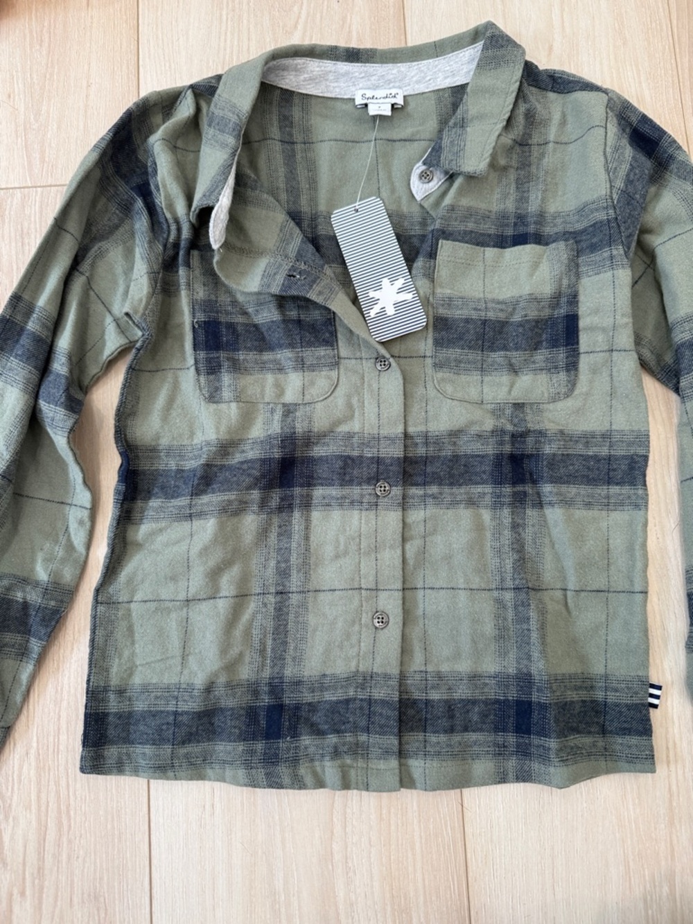NWT Splendid Blue and  Green Flannel